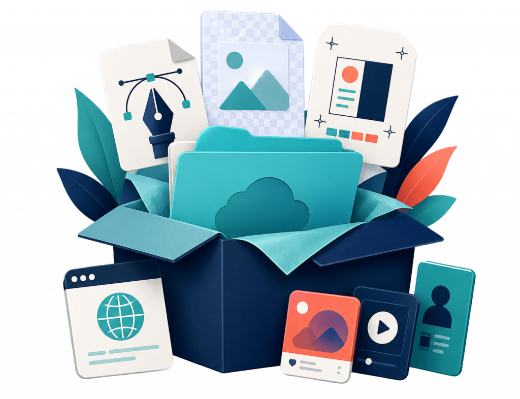 Création de logotype, logo et charte graphique : package fichiers
