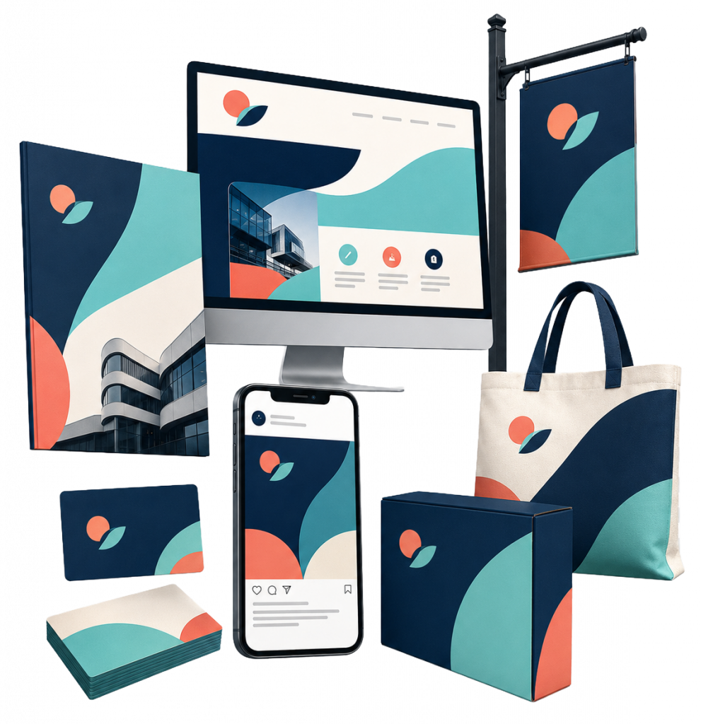 Création de logotype, logo et charte graphique : supports com: print et web, impression